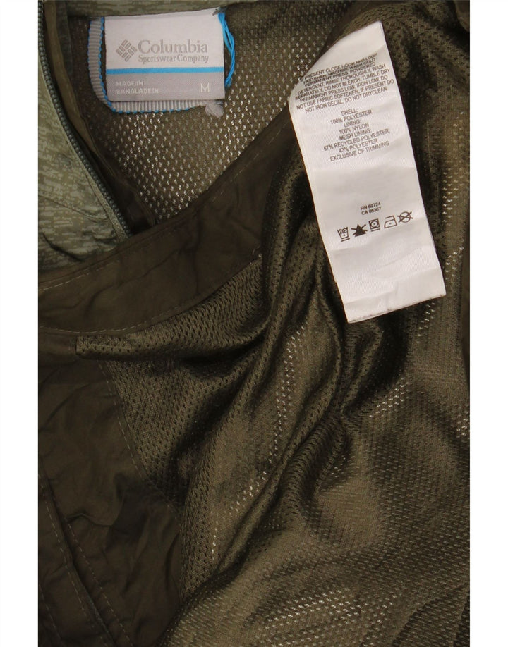 Columbia Chubasquero con capucha para hombre ES 38 Poliéster color caqui mediano