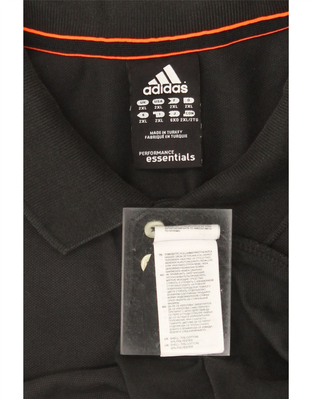 ADIDAS Polo Climalite para hombre 2XL Algodón negro