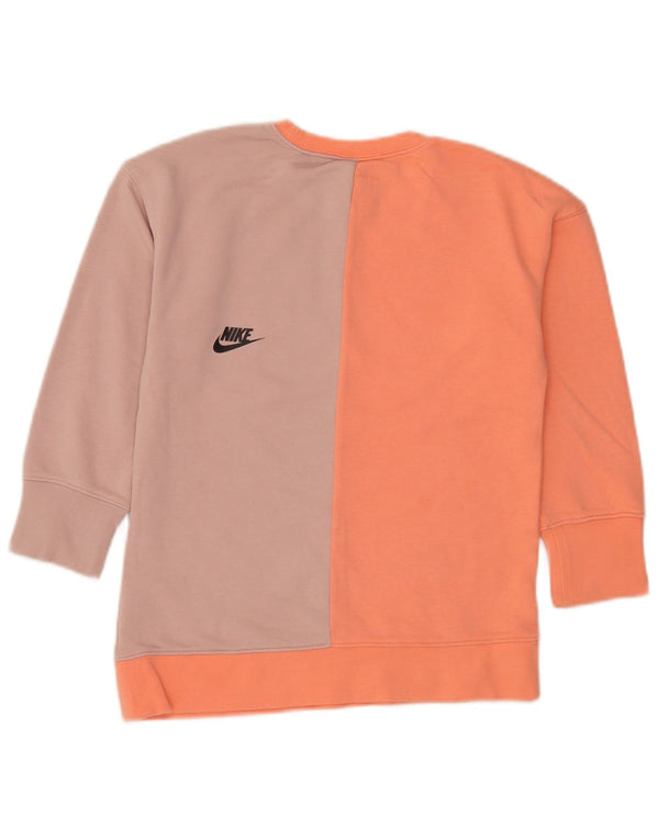 Nike Sudadera estampada para niñas 6-7 años XS Algodón color block rosa