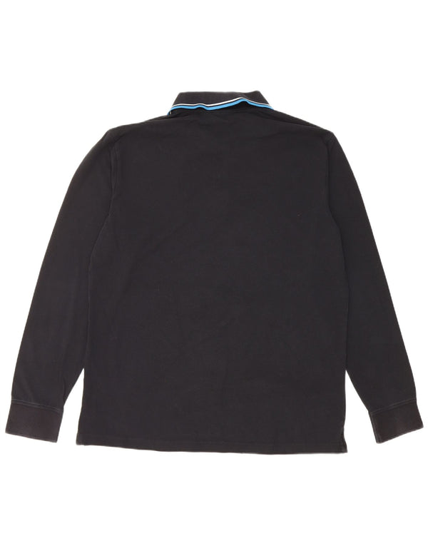 Diadora Polo de manga larga para hombre 2XL Negro