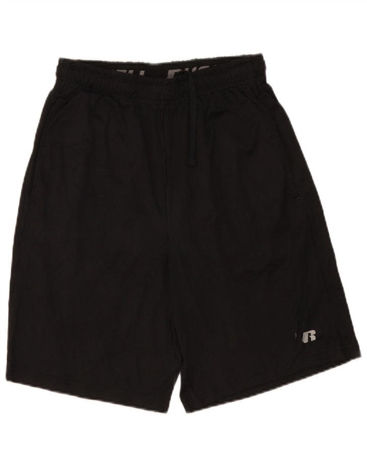 RUSSELL ATHLETIC Pantalones cortos deportivos Dri-Power para hombre, poliéster negro pequeño