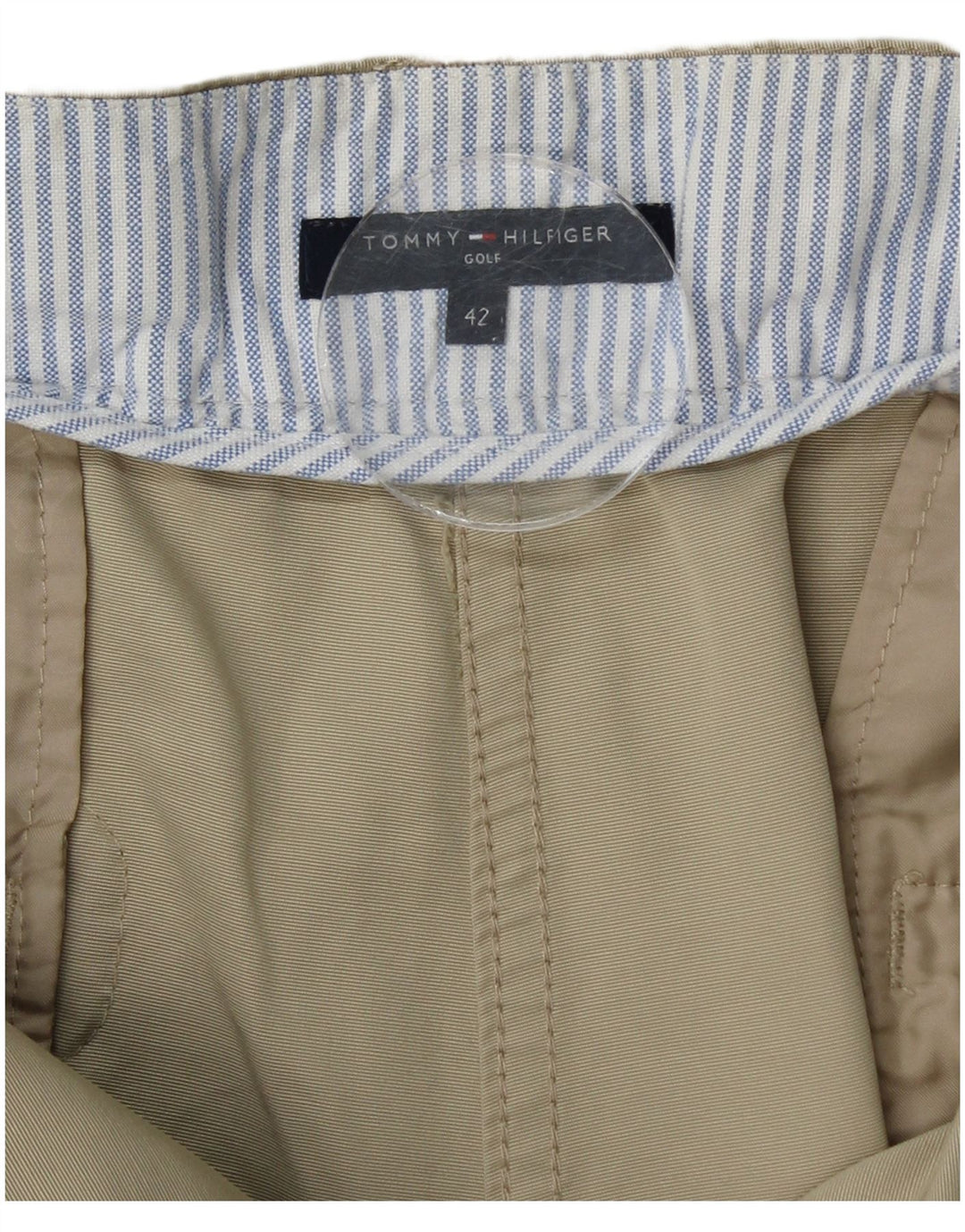 TOMMY HILFIGER Pantalones casuales rectos para mujer EU 42 Large W34 L27 Beige