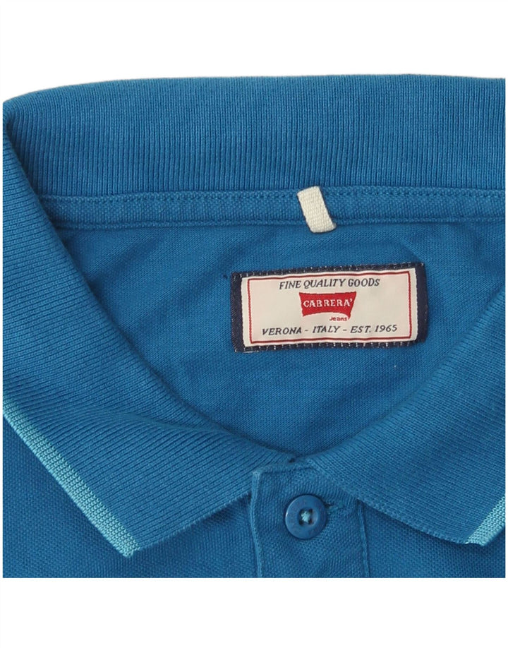 Polo Carrera Hombre Azul Grande