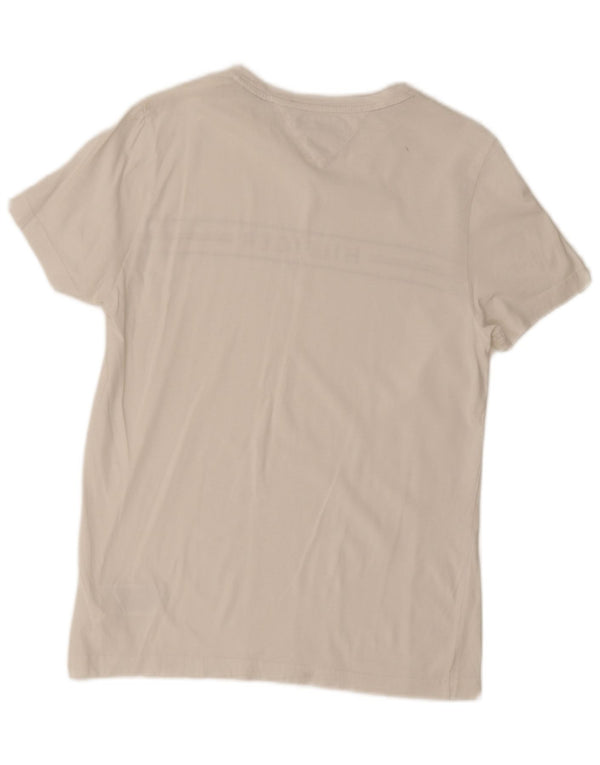 Tommy Hilfiger Camiseta gráfica para hombre Top Medium White Cotton