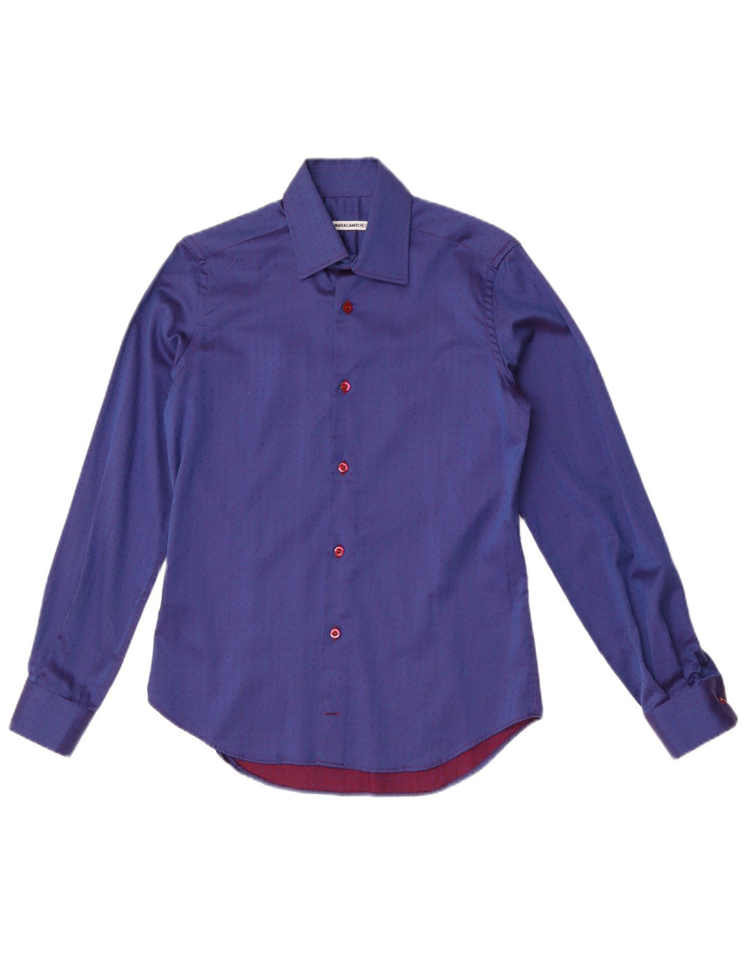 Naracamicie Camisa Hombre XS Algodón Manchado Azul