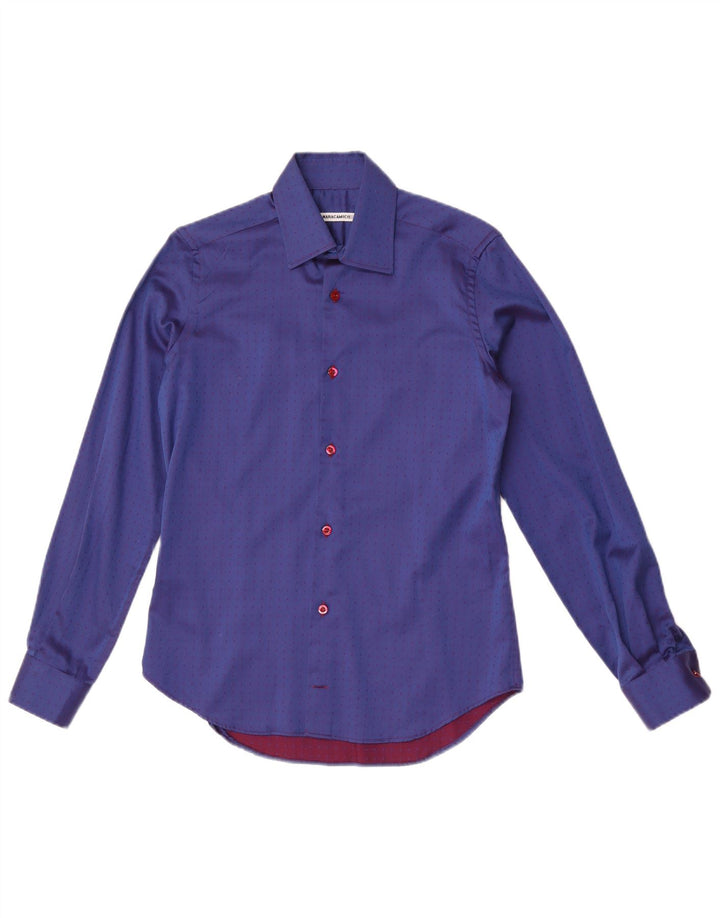Naracamicie Camisa Hombre XS Algodón Manchado Azul