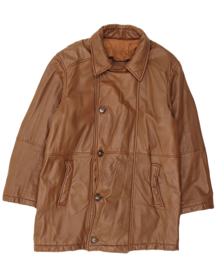 Belfe & Belfe Chaqueta de cuero para hombre IT 52 XL Marrón