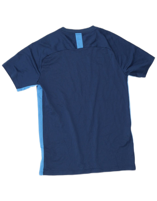 Camiseta Nike Dri Fit para hombre Top medio azul marino color block Poliéster