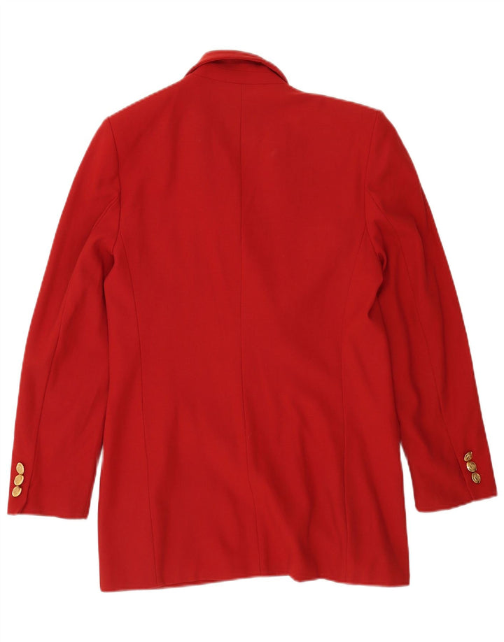 Marks & Spencer Chaqueta tipo blazer con doble botonadura para mujer UK 10 Small Red Wool