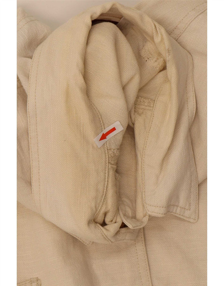 Smith & Brooks Chaqueta utilitaria extragrande para mujer UK 12 Medium Beige Ramie