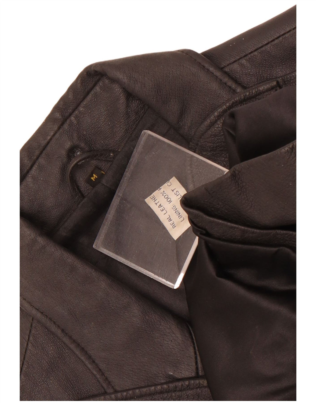 Vintage hombres 3 botones cuero Blazer chaqueta Reino Unido 38 cuero negro medio