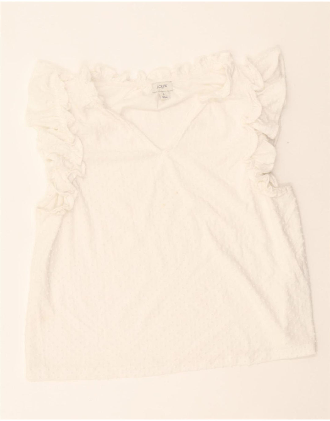 J. CREW Womens Crop Blouse Top UK 16 Large White Vintage J. Crew and Second-Hand J. Crew from Messina Hembry 