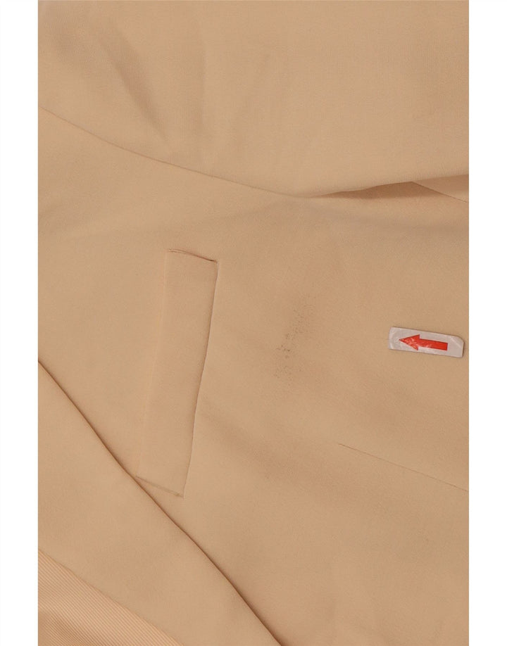 Zara Mujer Blazer Extragrande De 2 Botones UK 10 Small Beige Poliéster