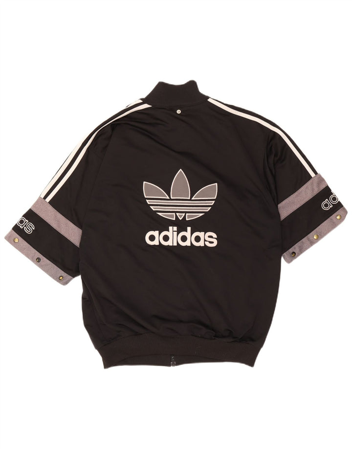 ADIDAS Chaqueta superior de chándal con gráfico para hombre UK 40/42 Medium Black Colourblock
