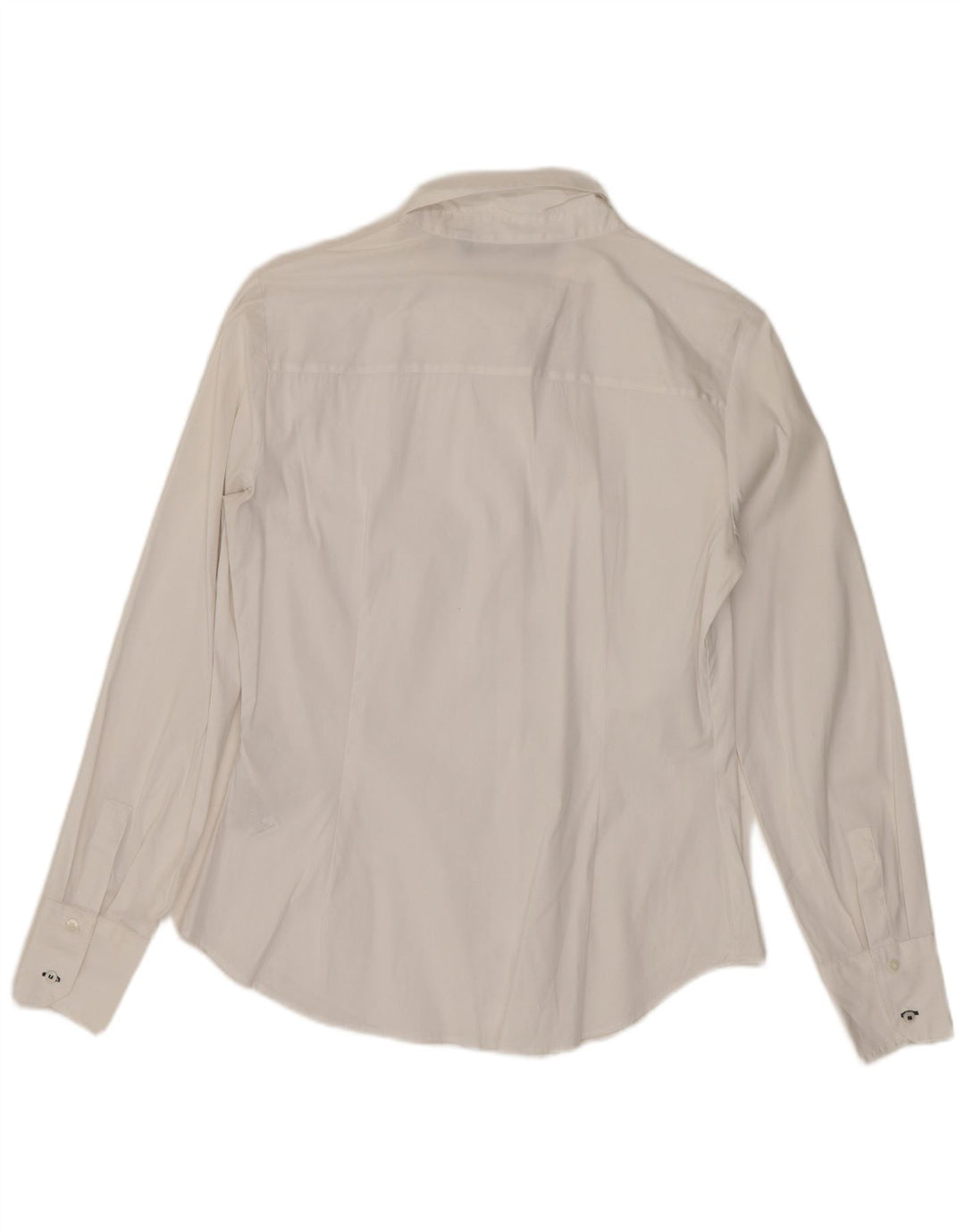 Zara Mujer Camisa UK 44 Grande Algodón Blanco