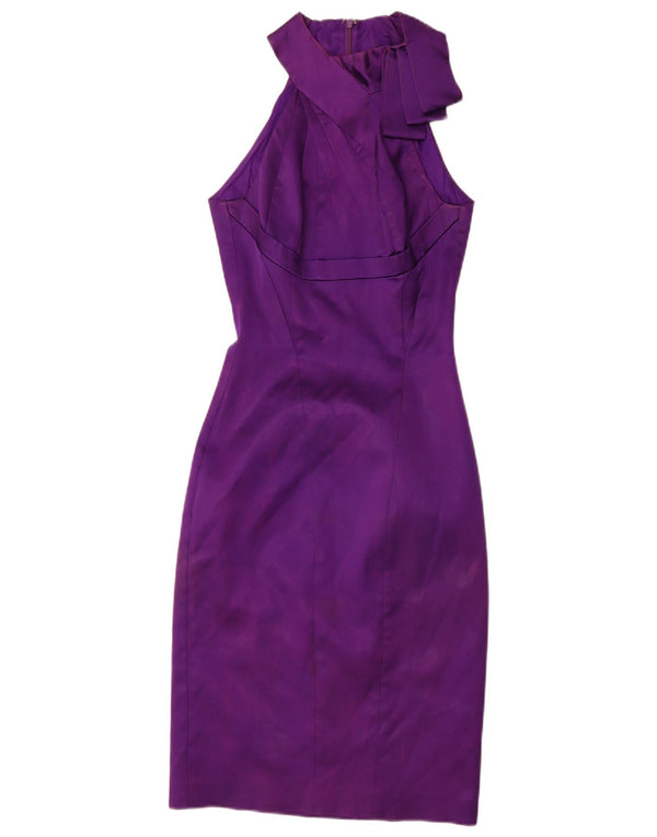 Karen Millen Vestido Halter para Mujer UK 8 Small Púrpura