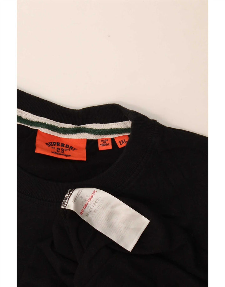 Camiseta Superdry Mujer Top 2XL Algodón Negro