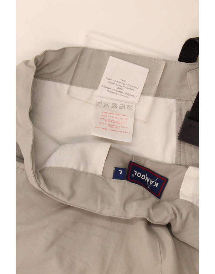 Pantalón Cargo Recto Kangol Hombre Grande W34 L30 Poliamida Gris