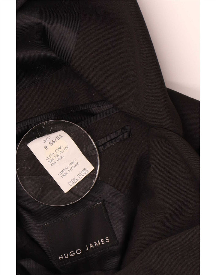 Hugo James Chaqueta tipo blazer de corte regular con 3 botones para hombre EU 56 3XL Negro