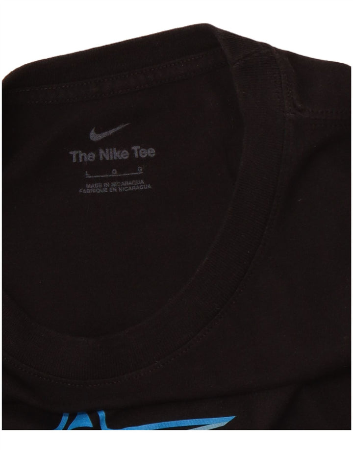 NIKE Camiseta gráfica para hombre, talla grande, negra