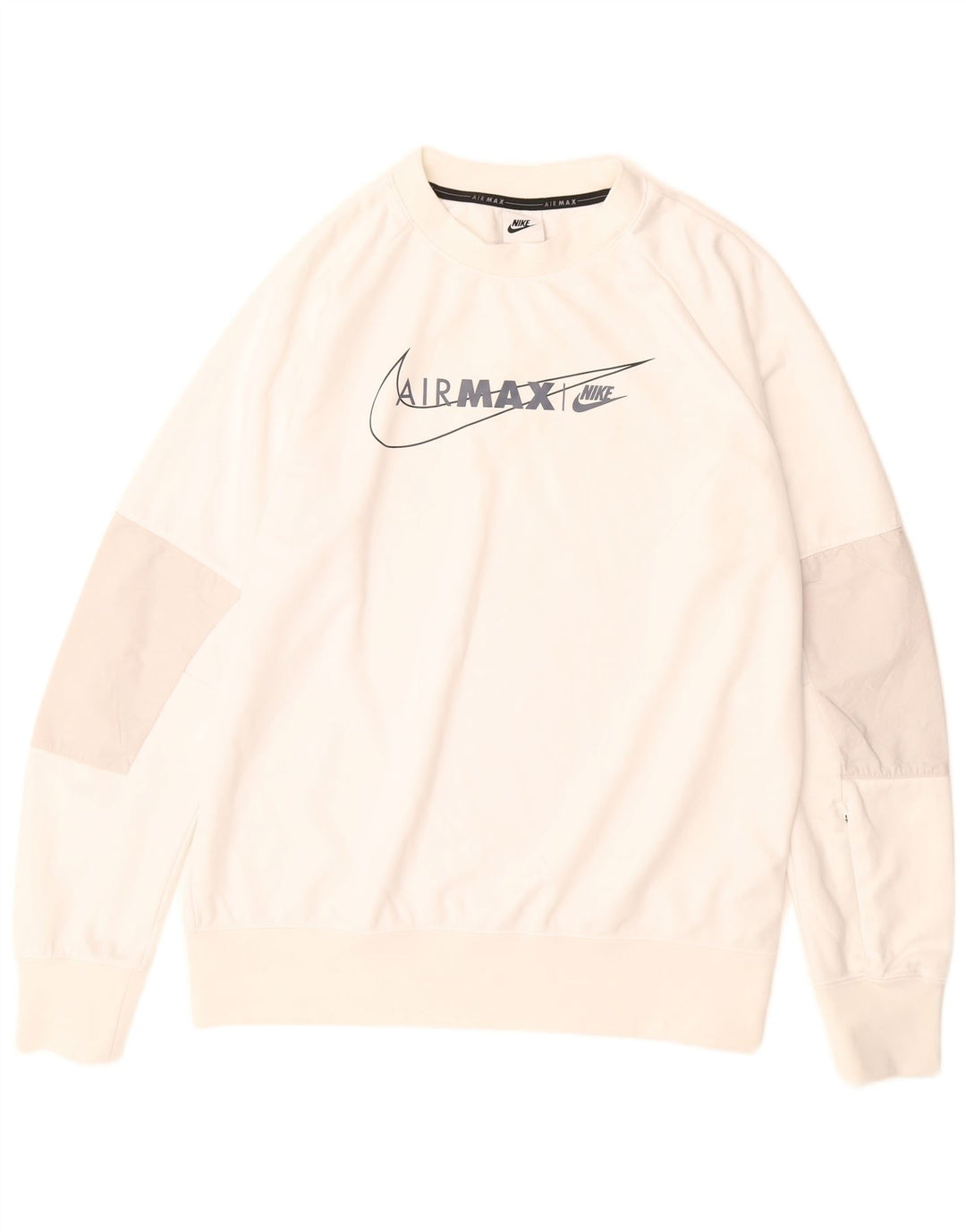 NIKE Hombre Air Max Graphic Sudadera Jumper Medium Blanco Poliéster