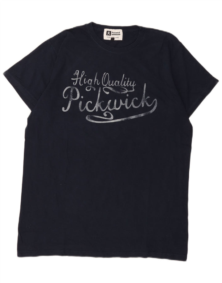 Pickwick - Camiseta gráfica para hombre, talla grande, azul marino