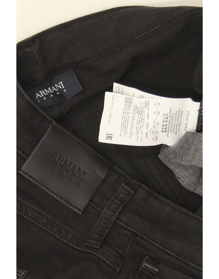 Jeans Armani Mujer Acampanados W29 L35 Algodón Negro