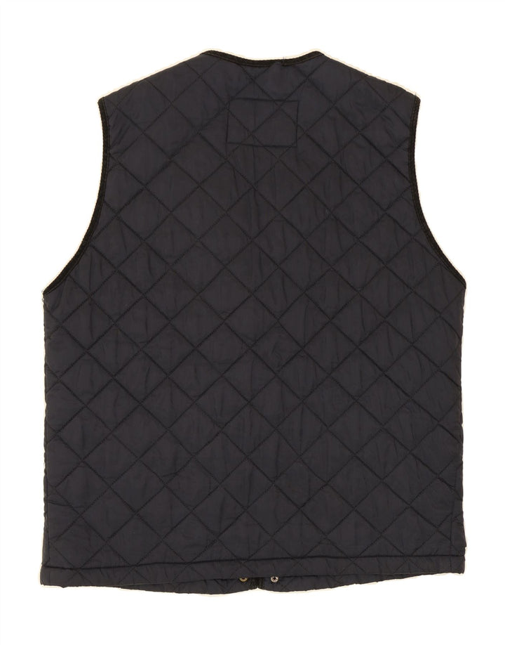 SEA BARRIER Mens Quilted Gilet UK 38 Medium Navy Blue Vintage Sea Barrier and Second-Hand Sea Barrier from Messina Hembry 