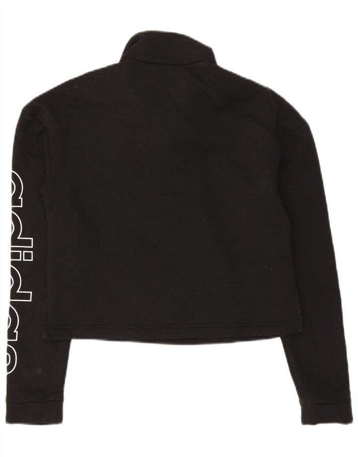 Adidas Mujer Crop Graphic Crop Sudadera Jumper UK 4/6 XS Negro Poliéster