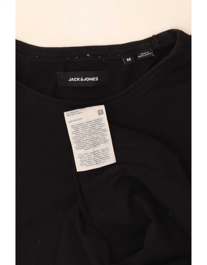 Jack & Jones - Camiseta gráfica para hombre, talla mediana, algodón negro
