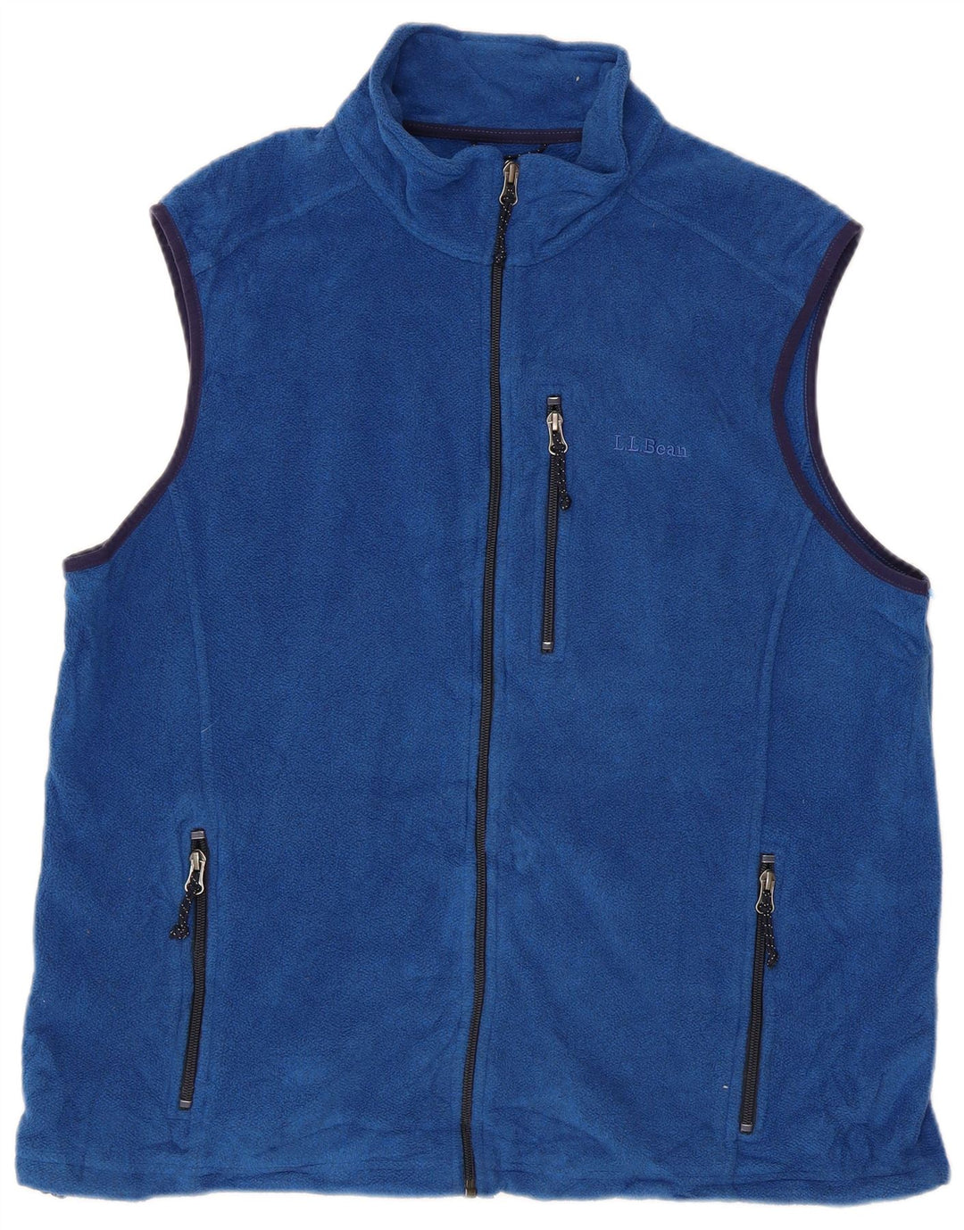 L.L.Bean Chaleco polar para hombre UK 40 Grande Poliéster azul