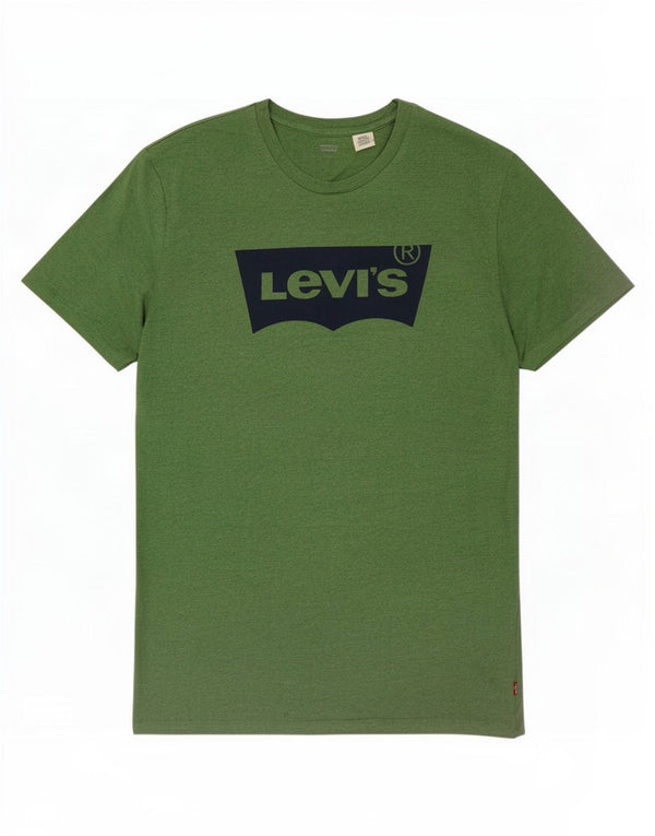 Levi's Hombre Camiseta Gráfica Top Algodón Verde Medio
