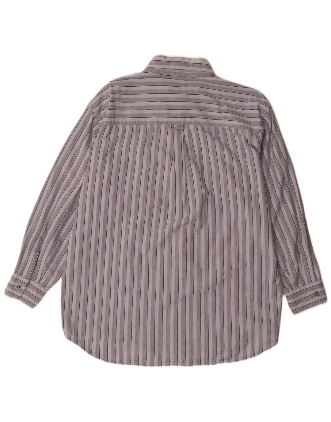 Camisa Carrera Hombre XL Algodón Rayas Azul