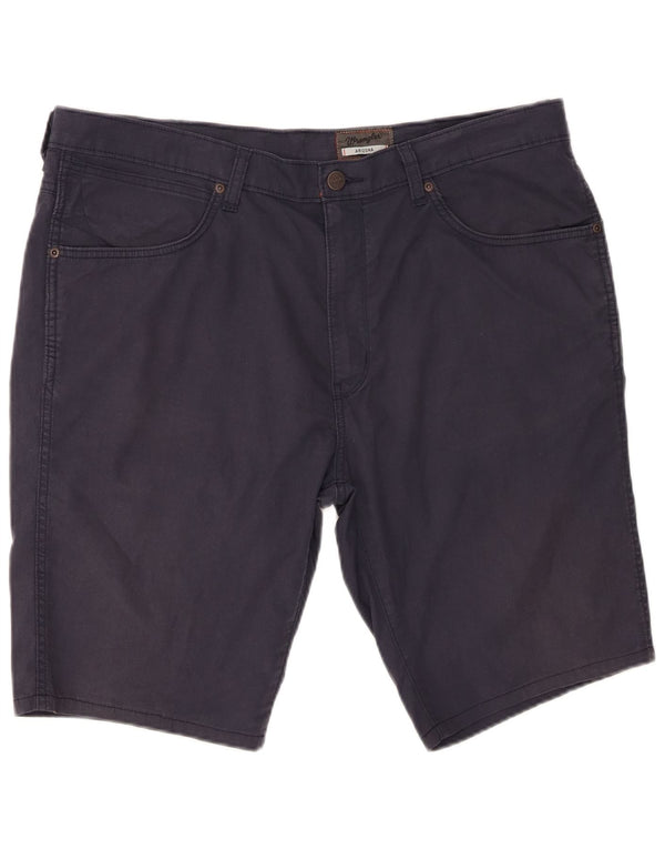 Wrangler Mens Arizona Stretch Casual Shorts W40 XL Navy Blue Cotton