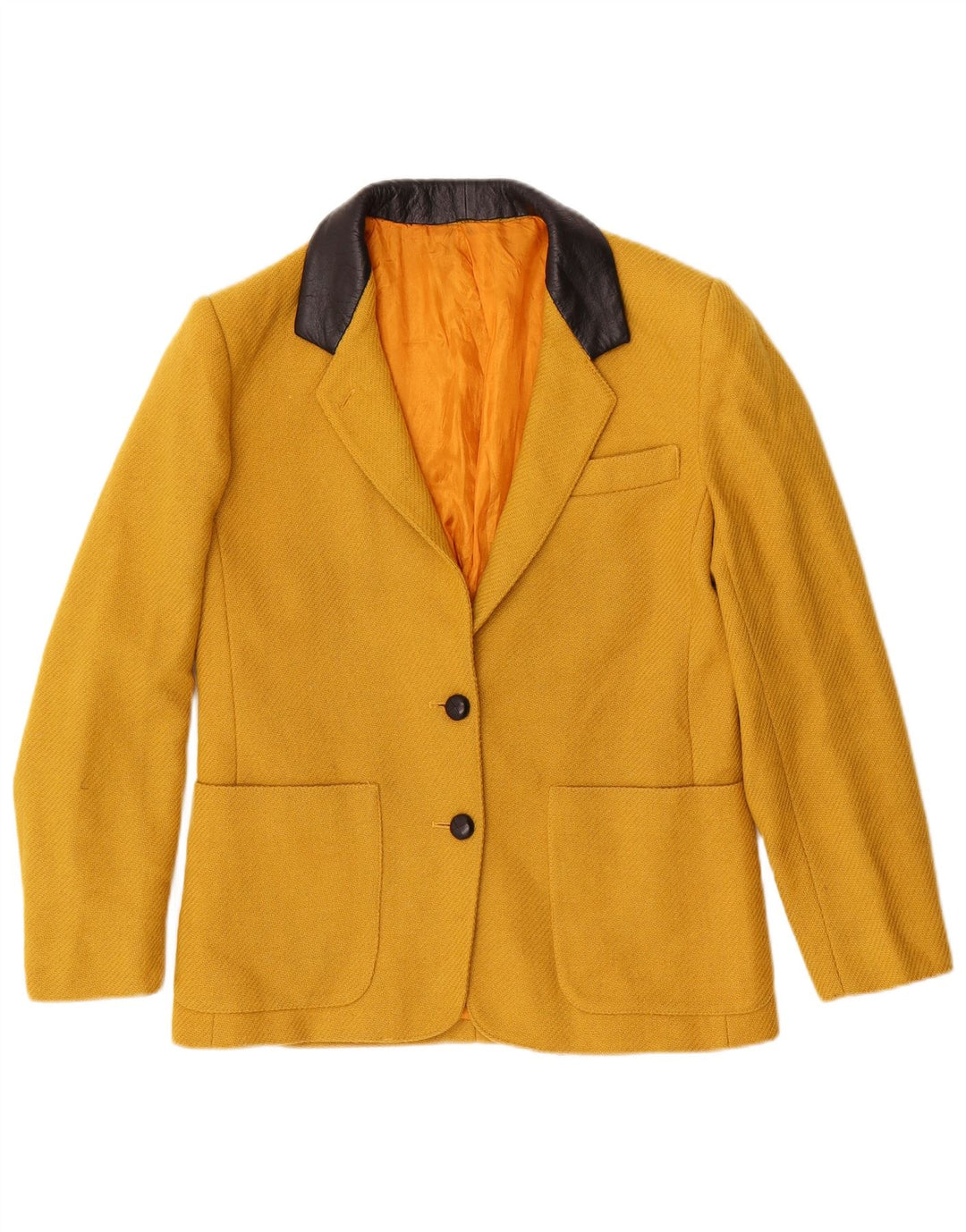 PENNY BLACK Chaqueta tipo blazer de 2 botones para mujer UK 10 Small Yellow Colourblock