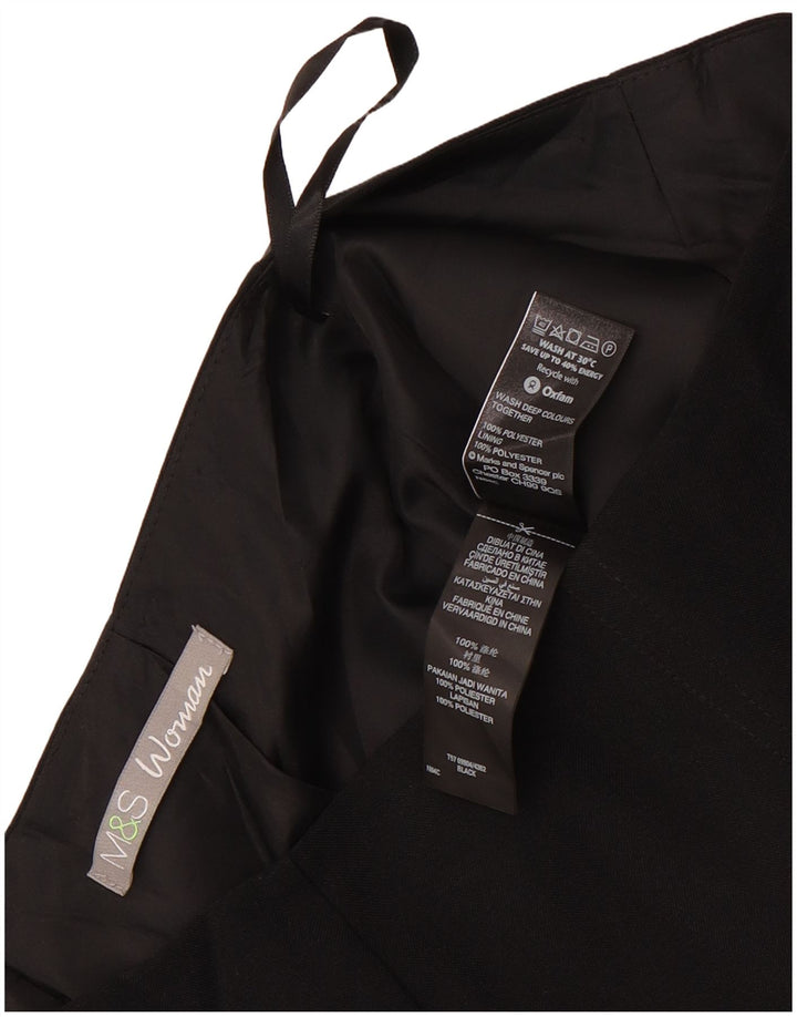 Marks & Spencer Falda lápiz para mujer UK 8 Small W28 Poliéster negro