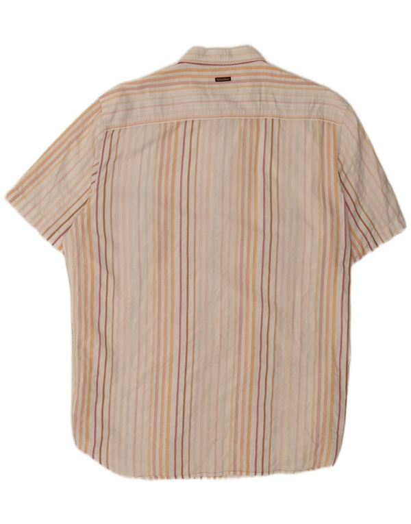 Marlboro Classics Camisa de manga corta para hombre 2XL Algodón a rayas beige