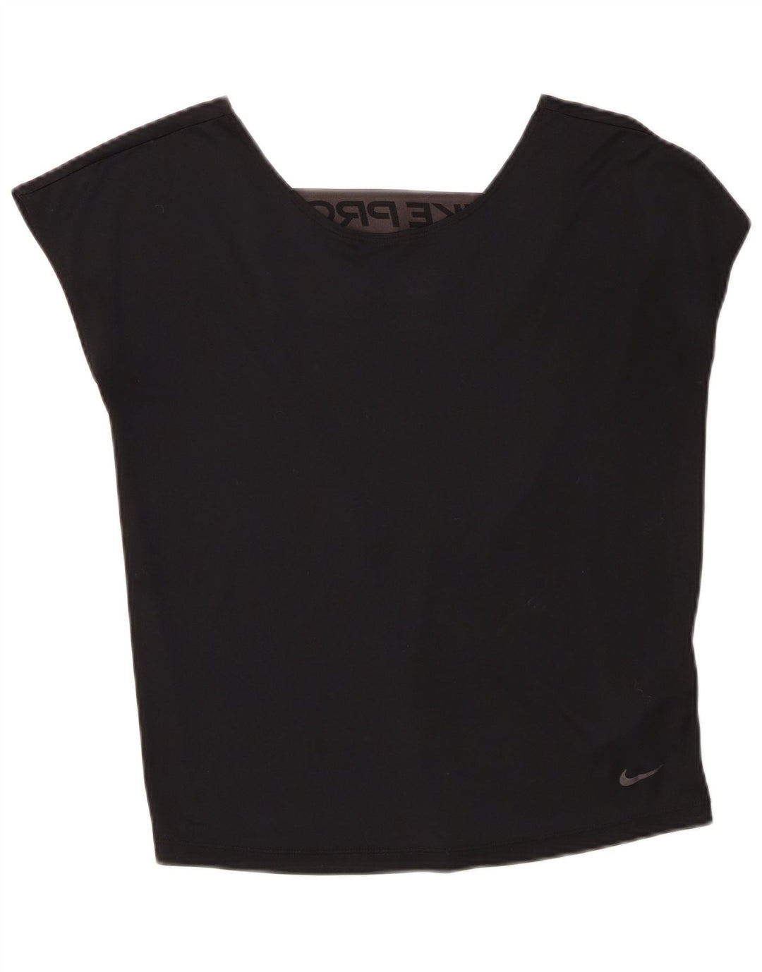 Nike Dri Fit - Camiseta sin mangas con gráfico extragrande para mujer, talla 6, XS, poliéster negro