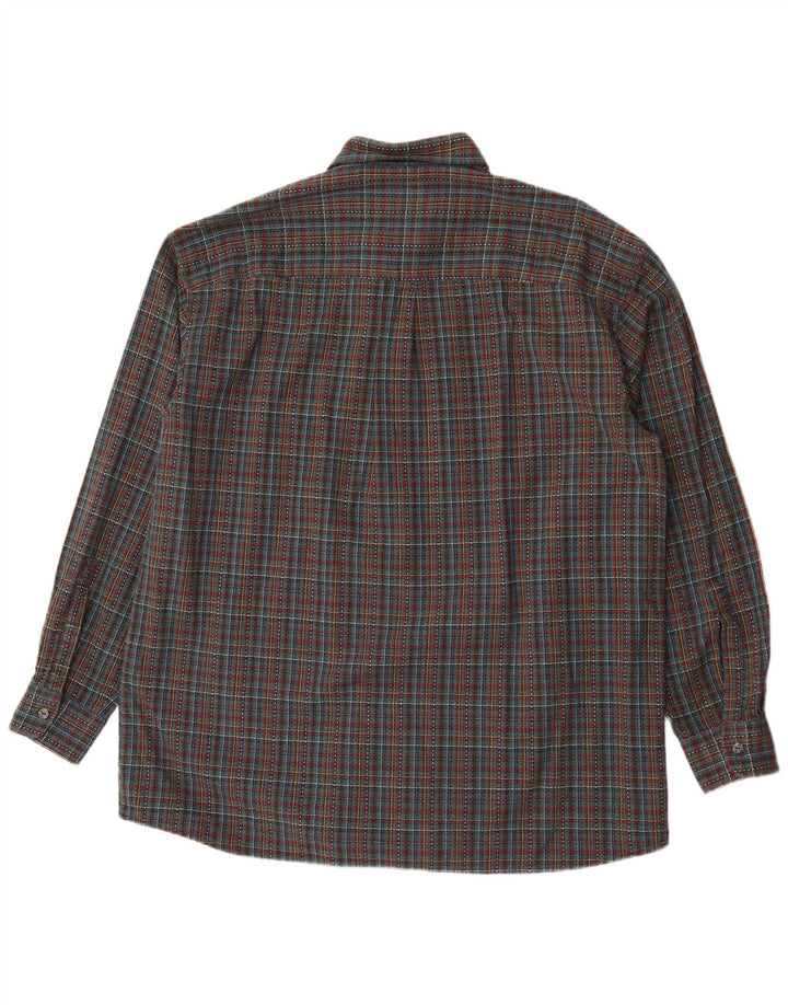 Camisa de franela Leonardo para hombre Talla 44 XL Cuadros verdes