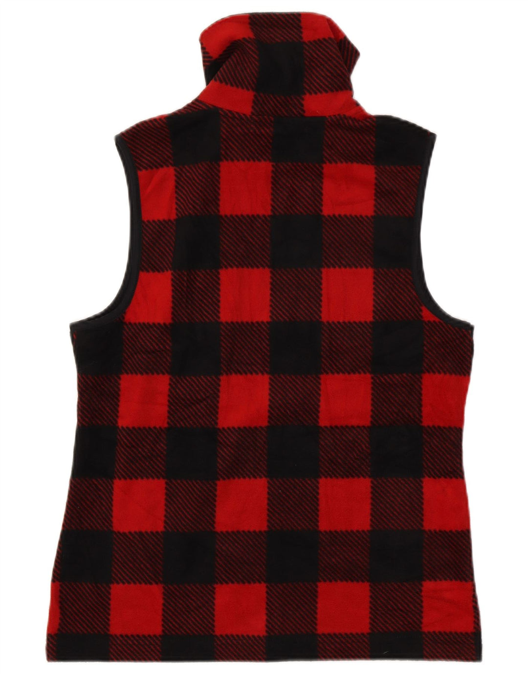 CHAPS Chaleco polar para mujer UK 14 Poliéster a cuadros rojos medianos