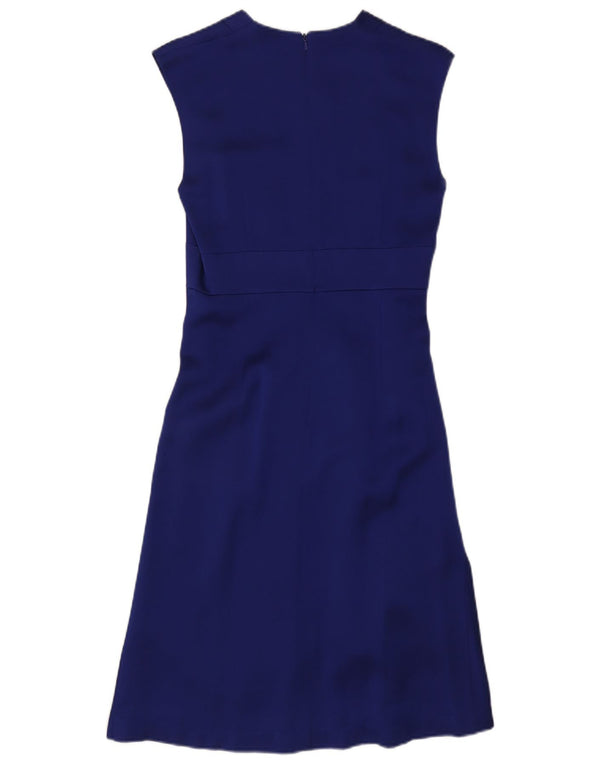 Reiss Vestido tubo sin mangas para mujer UK 8 Small Acetato azul