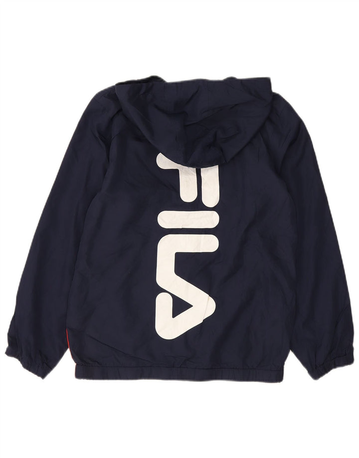 Fila Chaqueta de chándal gráfica para niños 11-12 años Azul marino Colorblock