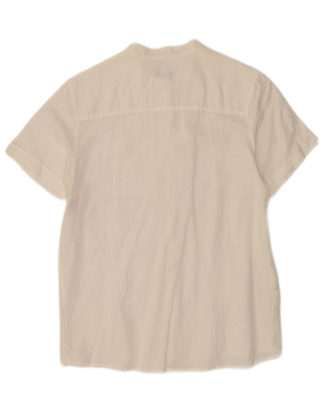 Benetton Camisa Manga Corta Niño 11-12 Años 2XL Lino Blanco