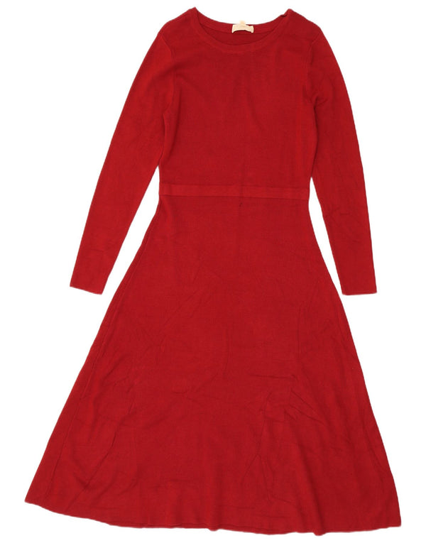 Phase Eight Vestido tipo jersey de manga larga para mujer UK 42 Viscosa burdeos mediana