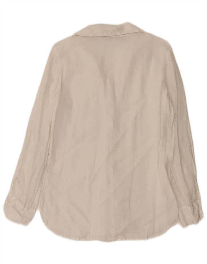 Camisa Zara Mujer UK 10 Small Blanco