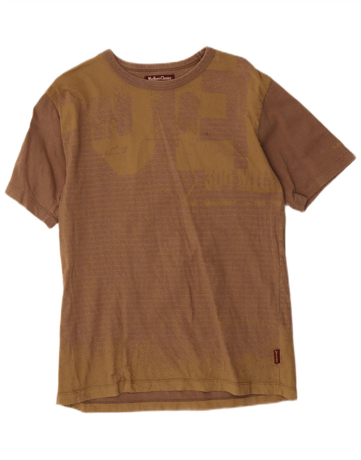 Marlboro Classics Camiseta gráfica para hombre Top Algodón a rayas marrón medio