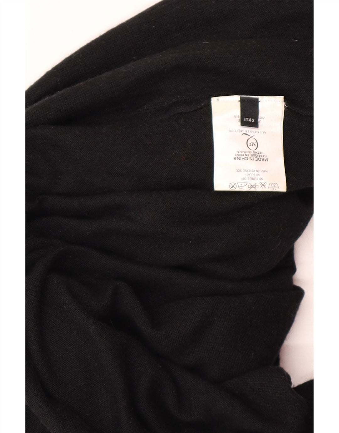 ALEXANDER MCQUEEN Vestido tipo jersey para mujer IT 42 Diseñador de viscosa negro mediano