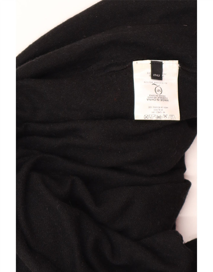 ALEXANDER MCQUEEN Vestido tipo jersey para mujer IT 42 Diseñador de viscosa negro mediano