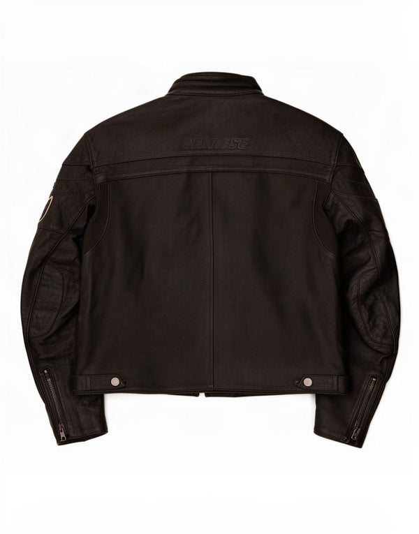 Dainese Chaqueta de cuero estilo motorista para hombre UK 42 XL Negro