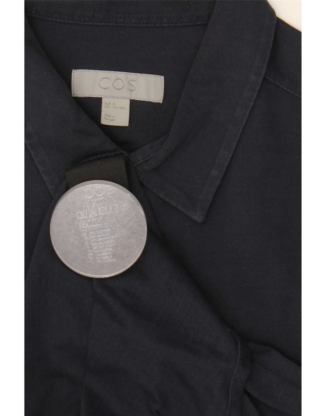 Camisa Cos para hombre de algodón azul marino medio